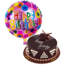 Send chocolate cake with birthday balloon to Philippines
