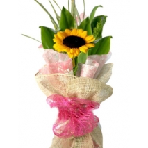 Send single sunflower in bouquet to philippines