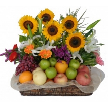 Fruits & Flowers Basket Send to Manila Philippines